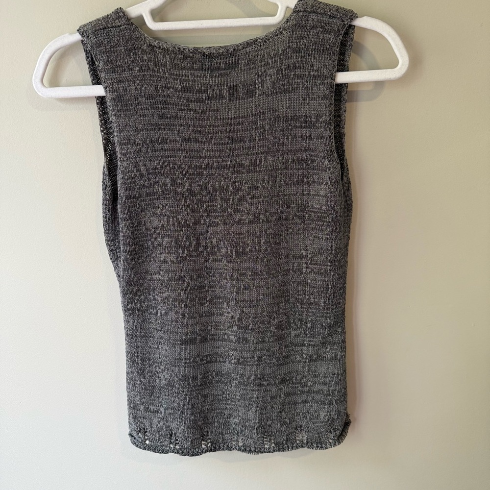 Dorothy Perkins Gray Ribbed Fitted Tank Top - Picture 3 of 10